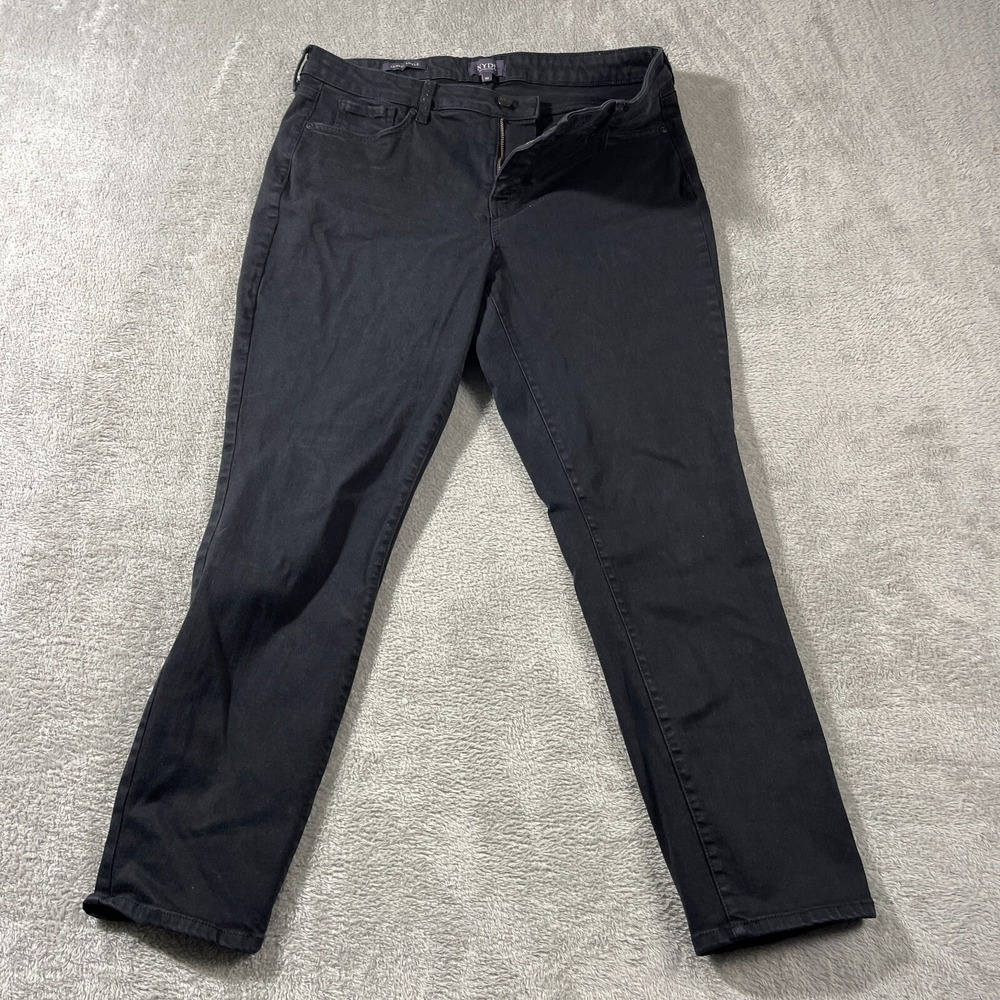 NYDJ Ankle Skinny Jeans‎ Black Women's Stretch Denim Casual Pants